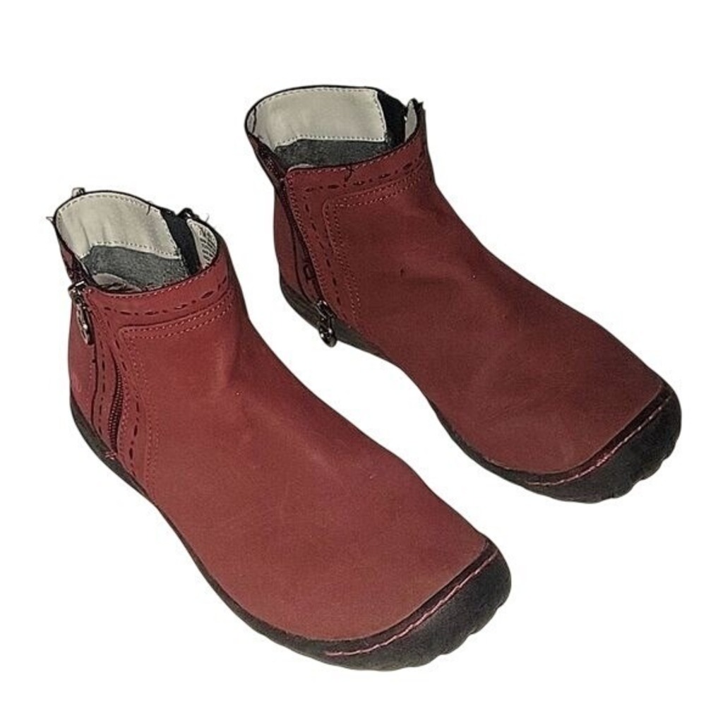 JBU By Jambu JUNO 7 Red‎ Zip Up Bootie Ankle Boots Winter Warm Outdoor Burgundy